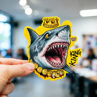 Pegatinas Personalizadas de Vinilo Impermeable Estilo Retro, Logotipo Autoadhesivo Impreso Digital de Alta Calidad, Pegatina Troquelada