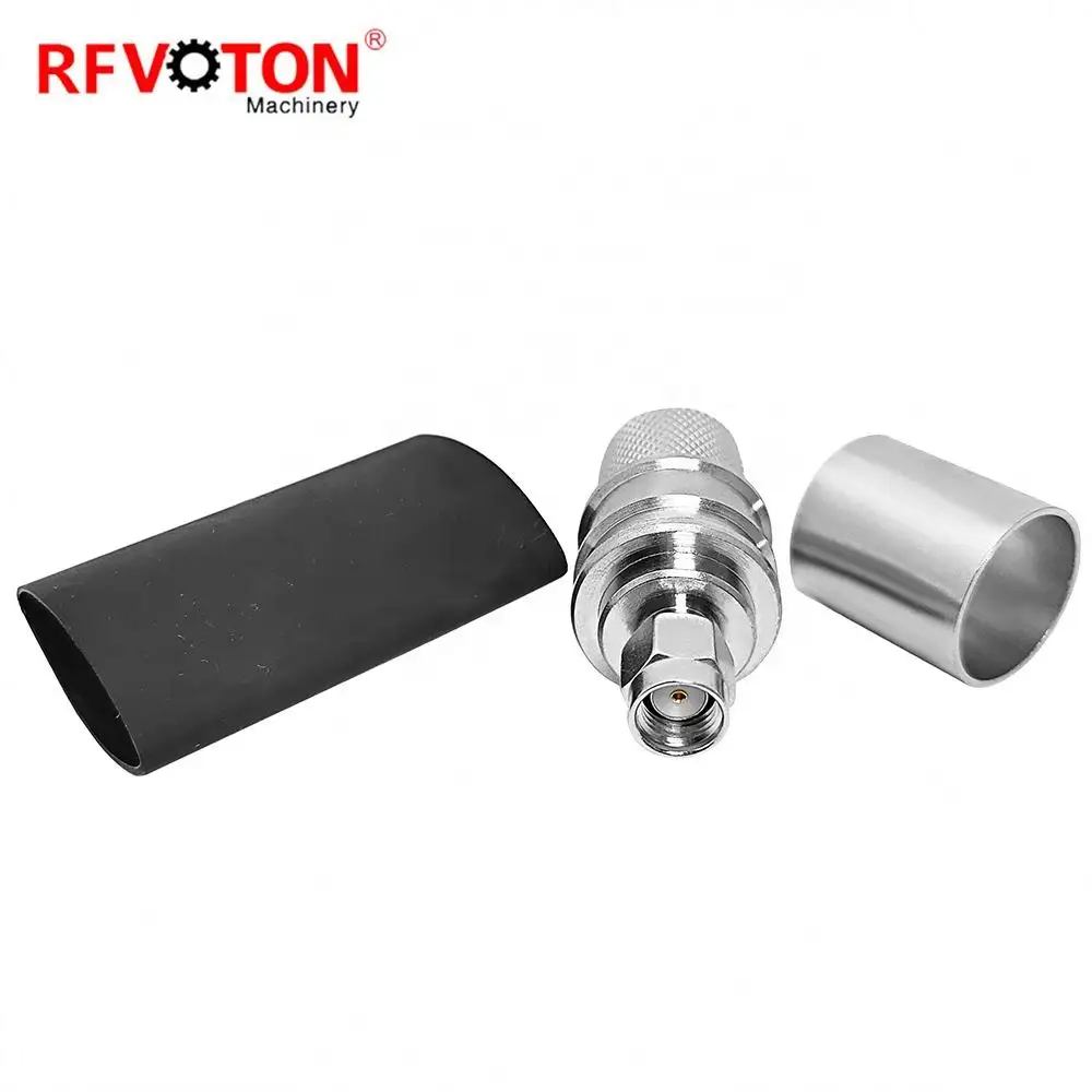 RFVOTON RP SMA conector de Soldadura Libre macho para cable LMR600