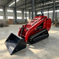 Supplier China Mini Skid Steer Loader Compact Tracked Skid Steer Loader dengan Bucket 0.15m3 untuk Lanskap