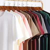 T-shirts imprimés en tricot long surdimensionné unisexe en coton 100% 300 GSM de poids lourd, style streetwear