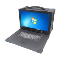 17.3 pouces utilisation industrielle poste de travail d'ordinateur Portable Flip mi tour écran intégré clavier ATX facteur de forme châssis serveur