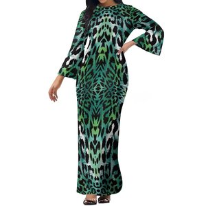 Robe moulante à manches évasées pour femme, imprimé léopard, grande <span class=keywords><strong>taille</strong></span> 6XL, 7XL, <span class=keywords><strong>8XL</strong></span>, fermeture éclair - Product Image 1