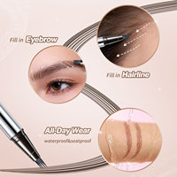 Crayon à sourcils liquide personnalisé à logo, best-seller, waterproof, anti-bavures, longue tenue, pointe fine précise, pour un sourcil naturel