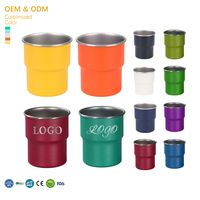 Mug à café isotherme double paroi en acier inoxydable 304 de 300 ml, écologique, léger, réutilisable, avec couvercle, idéal pour le bureau et les voyages – Cadeau d'affaires