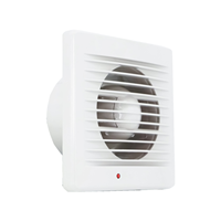 Certification GCC Ventilateur d'extraction mural pour salle de bain Ventilateur d'extraction silencieux pour panneau en plastique avec lumière LED