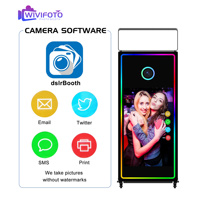 WIVIFOTO Dropshipping Portable Photo Booth Machine Touch Screen Led Frame Photobooth Mirror for Events