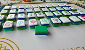 Advanced Green American Acrylic Jasmine Luxury Mahjong Tiles Set for 4 Players Modern Style Engraved Artwork <b>Entertainment</b> - Product Image 5