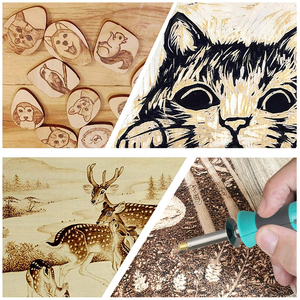 Professional DIY Wood Burning Kit <b>Tool</b> Set with <b>Pyrography</b> Pen Adjustable Temperature Control <b>for</b> Craft,Leather,Art Work - Product Image 6