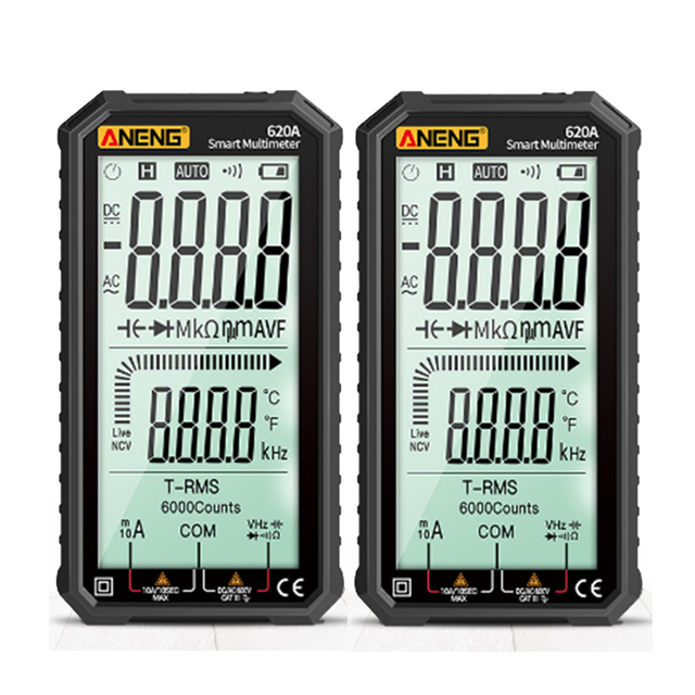Portable Professional Auto Digital Multimeter Tester with LCD Display True-RMS for AC/DC Multimetro Meter