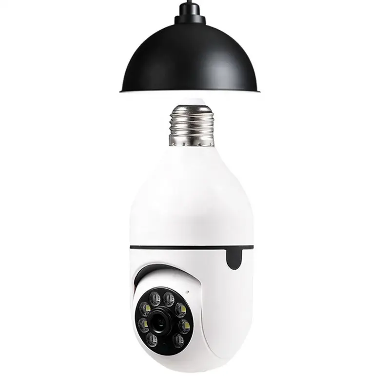 Factory Sale JYE 2MP 5G E27 Bulb Surveillance Camera Night Vision Full Color Automatic Human Tracking Indoor Security Monitor