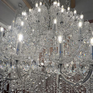 Tempat lilin led kristal penuh besar klasik, lampu gantung kristal kaca dengan liontin lampu vila hotel - Product Image 6