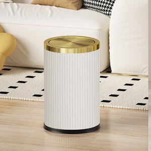 Leasylife Poubelle haut <span class=keywords><strong>de</strong></span> gamme <span class=keywords><strong>de</strong></span> haute qualité avec logo personnalisé Poubelle mode nordique <span class=keywords><strong>luxe</strong></span> 9L or poubelle en cuir - Product Image 1