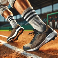 Vente en gros Chaussettes de baseball softball Chaussettes d'équipe de football pour enfants et jeunes hommes