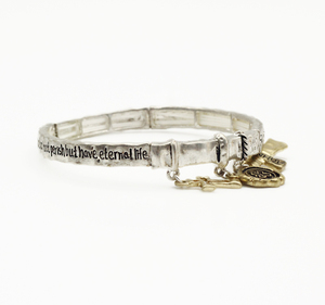 Braccialetto con Croce Religiosa, Regalo Cristiano, Versetto Biblico, Gioiello con Scritta '<span class=keywords><strong>DIO</strong></span> <span class=keywords><strong>Ti</strong></span> <span class=keywords><strong>Benedica</strong></span>, Mamma', Vendita Calda - Product Image 4