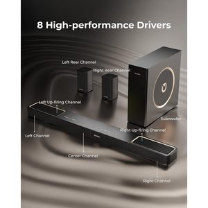 Loa thanh thông minh ULTIMA 5.1.2ch cho TV với hệ thống âm thanh vòm Dolby Atmos và <span class=keywords><strong>2</strong></span> loa vòm giao diện quang học - Product Image 3