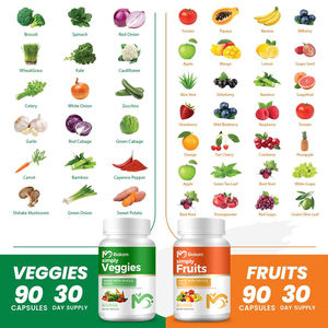 Atacado OEM Private Label Vitaminas e Minerais Suplemento Extrato Herbal Fabricantes Vegan Frutas e Vegetais Cápsulas - Product Image 4