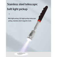 Outil de ramassage magnétique télescopique avec lumière LED, tige de ramassage magnétique extensible puissante pour la réparation automobile