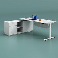 Bureau de direction ergonomique moderne et durable à hauteur réglable LLS-03 pour immeuble de bureaux, mobilier de direction OEM/ODM, taille et couleur personnalisables
