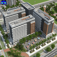 Immeuble d'appartements à structure en acier multi-étages, ignifuge et isolé, complexe résidentiel clé en main