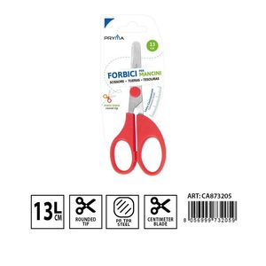 Forbici centrate per mancini cancelleria da 13CM per bambini con manico in materiale plastico-8056999732059 - Product Image 1