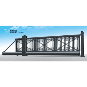 Portail à <span class=keywords><strong>suspension</strong></span> cantilever en alliage d'aluminium robuste, électrique, automatique, anti-vent, anti-collision, anti-vol, pour extérieur et écoles - Product Image 4