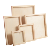 Cadres photo artisanaux en bois non finis pour enfants, peinture DIY bon marché