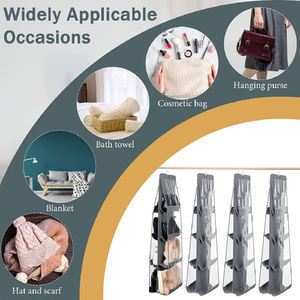 Easy Mount Foldable 3-<b>Shelf</b> Hanging Closet Wardrobe Storage <b>Shelves</b> Clothes Handbag Shoes Accessories Storage - Product Image 5