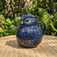 Théière en céramique personnalisée en forme de hibou mignon, créative, avec infuseur, pour la maison et la cuisine, artisanat en porcelaine, vente en gros