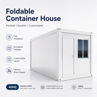 Maison conteneur pliable préfabriquée de 20 pieds – Bureau, hôtel temporaire, camping, ateliers, chambres
