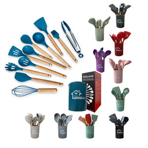 Wholesale Home Kitchen Utensils 12 In 1 Cooking Tools Set Silicone Kitchen Utensils