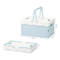 Boîte de rangement pliable 295*202*168mm avec poignée de transport, multicolore, pour le camping en plein air, la maison, les jouets, l'organisation des articles divers