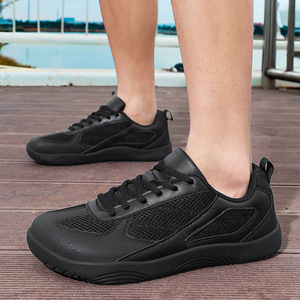 Chaussures de sport respirantes en maille à bout large, semelle en caoutchouc légère et flexible, à lacets, style pieds nus, pour la marche en extérieur - Product Image 4