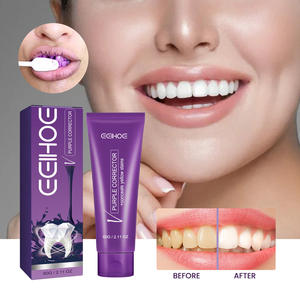 <span class=keywords><strong>EELHOE</strong></span> Blanqueamiento rápido Logotipo privado Dientes Corrector de dientes morados Pasta de dientes blanqueadora para uso doméstico - Product Image 3
