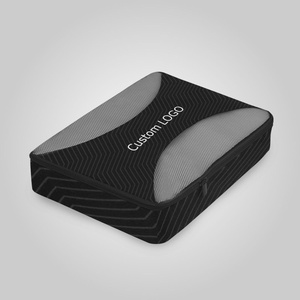 Cubes de rangement pliables pour bagages de voyage personnalisés en couleur noire, ensemble de 6 pièces, organisateur de vêtements en maille avec logo - Product Image 4