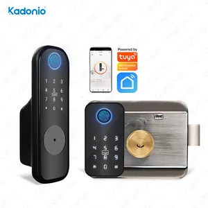 Kadonio double side vân tay mật khẩu rim Cổng Cửa Khóa RFID thẻ kỹ thuật số điện tử thông minh ổ khóa