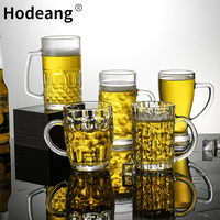 Chopes à bière classiques en verre épais transparent avec poignée, personnalisables avec logo, 250ml, 300ml, 400ml, 500ml – Vente en gros de verres à bière