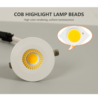 Éclairage d'intérieur rond encastré en aluminium PP 3w COB, spot Led de plafond, bon prix