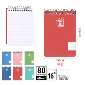 Piccolo taccuino a spirale con carta 68g 80 pagine B6 B5 A5 taglie copertina morbida 75x105mm rilegato termico per prendere appunti - Product Image 1