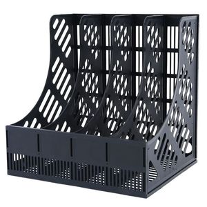 Organisateur de fichiers en plastique Xi Peptide à 4 compartiments, étagère de rangement de documents de bureau, support de classement - Product Image 2