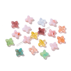 Acrylic Four Petal Flower <b>Beads</b> For Bracelet Making DIY Jewelry Accessories Loose <b>Beads</b> Summer 2025 Yiwu Origin - Product Image 5