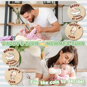 Parent bébé décision pièce nouvelle maman coffret cadeau mignon grossesse cadeau pour première maman en bois bébé douche drôle cadeaux pour Photo Prop - Product Image 4