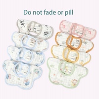 Bavoir en forme de fleur absorbant 8 couches avec des bavoirs imprimés numériquement Nouveau-né 360 degrés Bavoirs en mousseline personnalisés pour bébé nourrisson