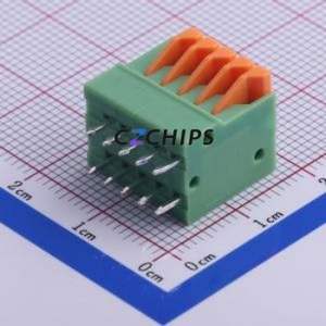 KF141V-2.54-5P Spring Terminal Block Through hole Component (THT),P=2.54mm Connector 2.54mm 5P 5 2A - Product Image 1