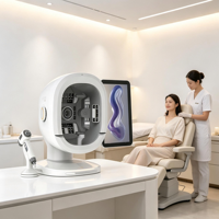 Alat Penguji Kulit Wajah Portabel Mendeteksi Kelembapan, Minyak, Jerawat untuk Peralatan Diagnostik Kecantikan Rumah & Salon
