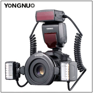<span class=keywords><strong>Flash</strong></span> <span class=keywords><strong>macro</strong></span> Speedlite <span class=keywords><strong>Yongnuo</strong></span> YN24EX E TTL double pour appareils photo avec 2 têtes de <span class=keywords><strong>flash</strong></span> + 4 anneaux adaptateurs - Product Image 1