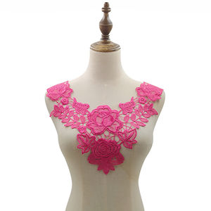 Corpiño Soluble en agua con bordado Floral para mujer, adhesivo desmontable, escote, Rosa falso, venta al por mayor - Product Image 6