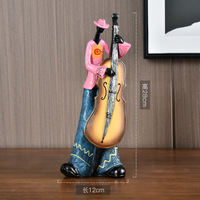 C305 Model instrumen musik ornamen Band Amerika kreatif lemari TV belajar beranda ruang tamu kerajinan Resin seni Nordik