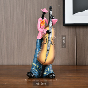 Ornements de bande américaine créative C305 Modèle d'instrument de musique Salon Porche Étude Meuble TV Art nordique Résine Artisanat - Product Image 6