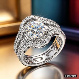 Custom S925/10K/14K/18K Solid Gold 1.00 Karat VVS-VS Quality Round Lab Grown Brilliant Cut Diamond engagement <b>Ring</b> - Product Image 6