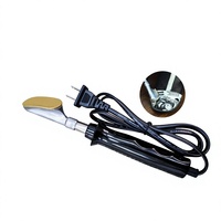 Máquina manual de planchado y prensado térmico para cuero con mango de goma, herramienta para eliminar arrugas en artículos de cuero y cuidado de calzado